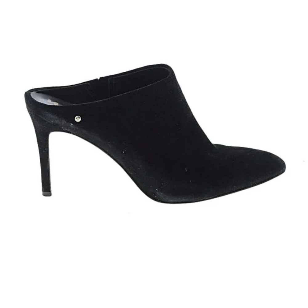 Sam Edelman Black Suede Heeled Mules